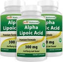 Best Naturals Alpha Lipsäure 300 mg 120 Kapseln (120 Count (Pack von 3))