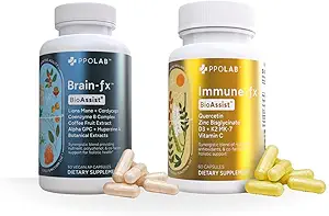 BioAssist® Brain-fx Nootropic Energizing Mind Memory Focus Brain Support und Immun-fx, Immun Support Supplement, Pulmonary Lung Supplement, Clean Certified®, Non-GMO