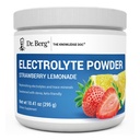 Dr Berg Zero Sugar Hydratation Poudre d'électrolyte Keto - Amélioré avec 1000 mg de potassium et de sel d'Himalaya rose réel (NOT Table Salt) - Supplément de boisson d'hydratation à base de citronnade de fraise - 50 portions