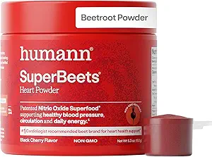 HumanN SuperBeets Polvere di barbabietola - Nitric Oxide Boost for Blood Pressure, Circulation & Heart Health Support - Non-GMO Superfood Supplement - Original Apple Flavor, 30 Serve