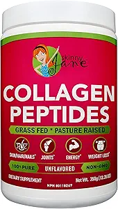 Skinny Jane Collagen Peptides Polvere - ringiovanisce la pelle - capelli sani e unghie - Supporta giunti - Keto Friendly, Zero Carbs - non aromaed - 35 Serve