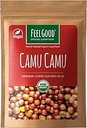 Feelgood Superfoods Organic Camu Camu Polvere, Vegan, Non OGM, Polvere senza glutine di bacche con vitamina C e antiossidanti per il supporto immunitario, 4 oz