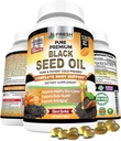 FRESH HEALTHCARE Capsule Olio Semeto Nero Pressati a freddo 1300mg - 100% Pure Non-GMO Nigella Sativa - Supporto Immune & Joint - Premium Softgel Supplement