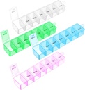 Wöchentliche Pille Organizer,4Pcs 7 Tage Pille Case Tägliche Vitamin Case Medizin Box Tragbare Medizin Organizer mit Kompartment 4 Farben AM PM Pillen Behälter für Medizin ergänzt Fischöl