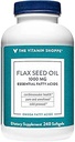L'olio di semi di lino biologico certificato di vitamina Shoppe 1.000MG, acido grasso essenziale che supporta la salute cardiovascolare, senza raffinate e pesticidi, olio di semi di lino pressato a freddo (240 Softgels)