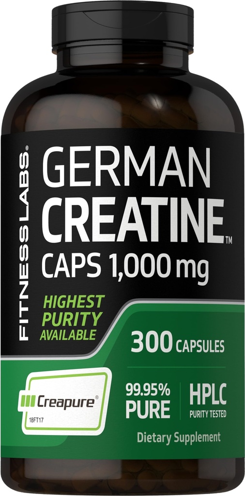 Fitness Labs German Creatine Monohydrate Capsules | 1000mg | 300 Pills