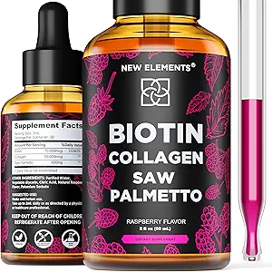 Biotine liquide avec Collagène & Saw Palmetto Extract pour les femmes et les hommes
