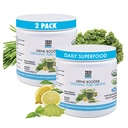Yes You Can! Drink Booster - Organic Greens Superfood Powder Drink Mix - 2 Pack with Alfalfa Grass, Wheatgrass, Kale, Barley Grass, Lemon Juice Powder - Rich in Antioxidants, Vitamins and Minerals.