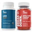 Dr Tobias Lung Health & Apple Cider Vinegar Gummies - Soutiens Lung Cleanse & Detox Formule, Soutiens Gut Health, avec la mère, Folate, B12, Vitamine C, Butterbur