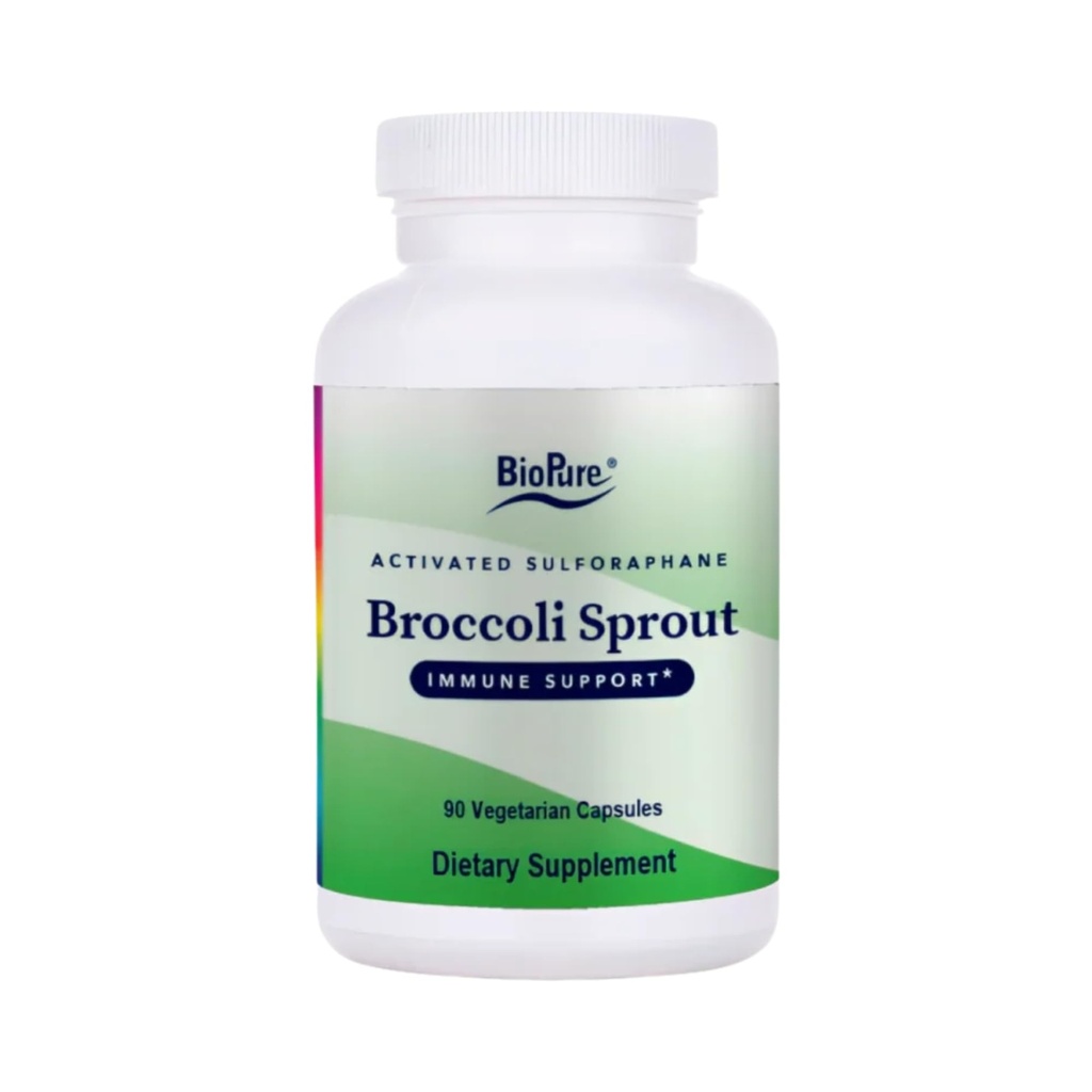 BioPure Broccoli Sprout Supplemento – Phytonutrient-Rich Powerhouse caricato con composti bioattivi, Compreso Sulforaphane, per funzione immunitaria, salute del cervello, equilibrio del fegato, & Detox – 90 capsule
