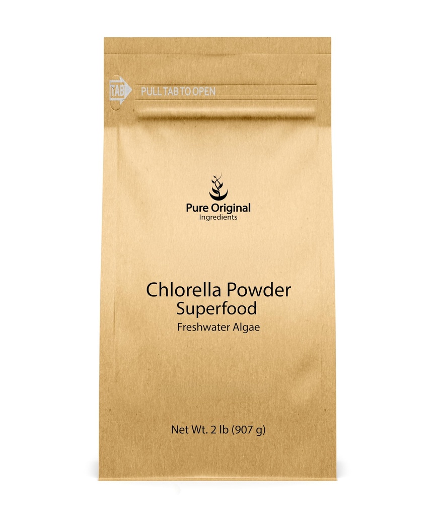 PURE ORIGINAL INGREDIENTS Chlorella Pulver (2 lb) Superfood, Süßwasser Algen, Natürlich