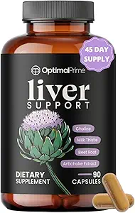 Detox & riparazione ottimale del fegato, supplemento di cardo del latte, disintossicazione del fegato, supplemento del fegato, supporto del fegato, dosaggio per il vostro fegato, estratto di carciofo, barbabietola, zinco, colina - 90 capsule