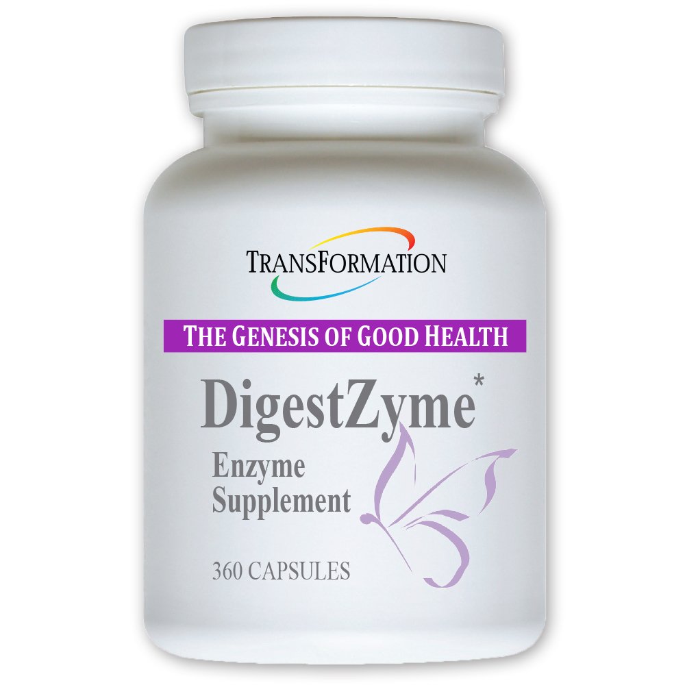 TRANSFORMATION THE GENESIS of GOOD HEALTH Enzymes for Kids - Natural DigestZyme Supplement Formula for Overal Health, Nährstoffabsorption, Unterstützung Verdauung während Schwangerschaft & Lactation, 360 Kapseln