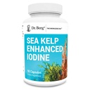 Dr Berg Sea Kelp Iodine améliorée - 200 mcg d'iode premium - Mélange d'algues comprenant des algues bleues-vertes Klamath et Kelp de mer - 90 capsules