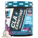 BPI Sports CLA+Carnitin – CLA L Carnitin & Linoleic Acid – L Carnitin Ergänzung für Gewichtsverlust, Stoffwechsel & Lean Muskel – Koffeinfrei – Trauben – 50 Portionen – 12.34 Unze