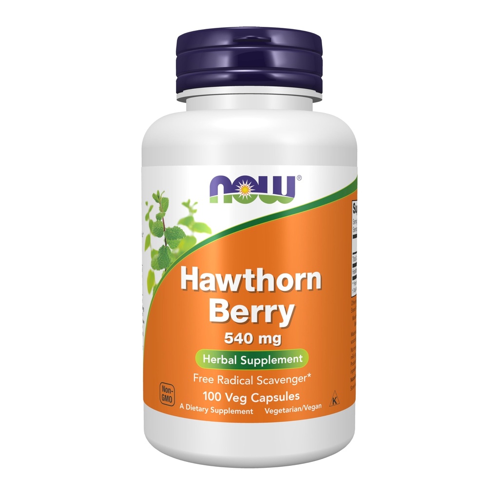 JETZT Nahrungsergänzungsmittel, Hawthorn Berry 540 mg, Free Radical Scavenger*, Kräuterergänzung, 100 Veg Kapseln