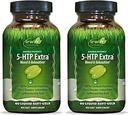 Irwin Naturals Double Potency 5-HTP Extra - 60 Liquid Soft-Gels, Confezione da 2 - per Rilassamento & Serotonina Produzione - 60 Total Servings