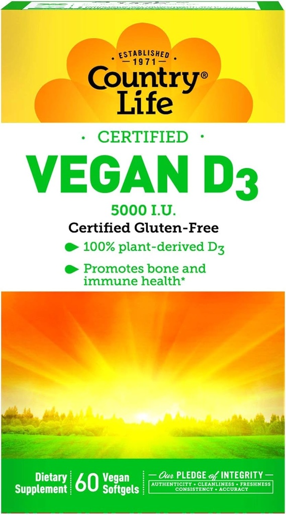 Landleben Vegan D3, 60 Count