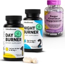 ColonBroom Day & Night Burner Suppléments, pilules de gestion du poids (60 portions) + suppresseur de rage de sucre - Picolinate de chrome 200mcg (60 portions), 3 articles