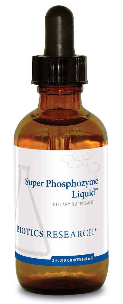 Recherche en biotique Super Phosphozyme Liquide– Phosphore dans les liquides, les électrolytes, les os et les dents sains, Production de protéines, Soutien énergétique, 40mg/Drop, 2 Fl Oz