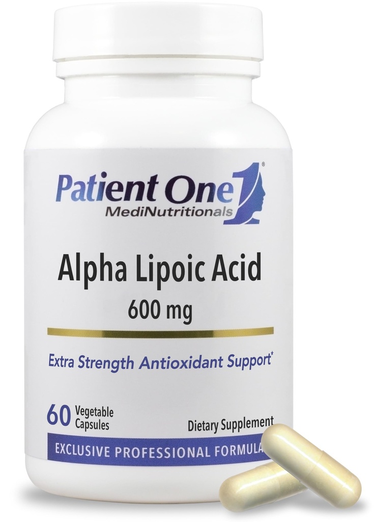 Patient One Alpha Lipoic Acid (ALA) 600 mg | Antioxidant Supplement to Support Nerve and Liver Health* | 60 Capsules