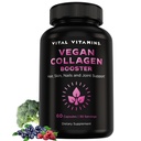 Vital Vitamine Vegan Collagen Booster - mit Kieselsäure und Hyaluronsäure - Pflanzenbasierte Kollagenergänzungen - Unterstützt Haar, Haut, Nägel & Gelenke - 60 Kapseln