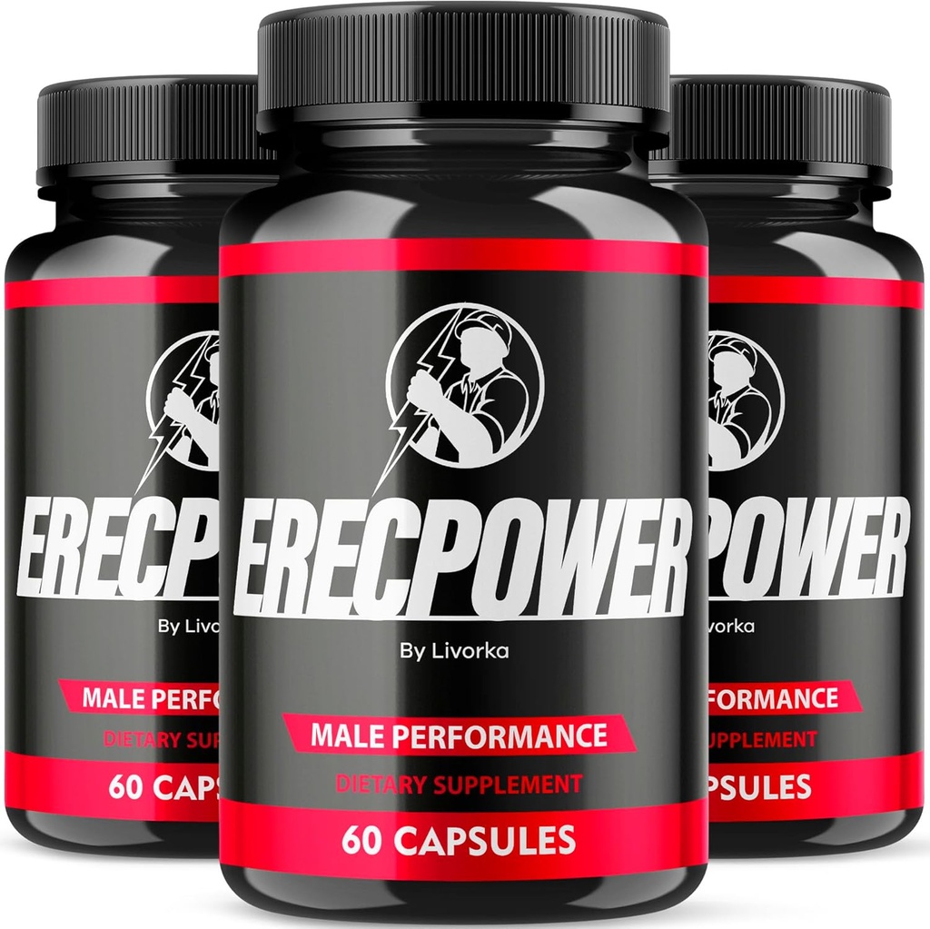 (3 Pack) Erecpower für Männer Ergänzung Kapseln, Erecpower Piills Alle natürlichen Inhaltsstoffe, Erecpower Original Advanced Formula, Erecpower Vitamin Support, Ericpower Bewertungen, 180 Kapseln für 3 Monate