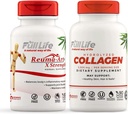 Full Life Reuma-Art X Strength et collagène hydrolysé - Supplément d'appui à l'articulation - Pilules de collagène bovine - Casher, sans gluten - 90 Capsules de légumes chacune