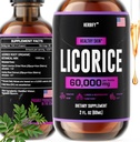 HERBIFY Licorice Root Extract - Leistungsstarke Licorice Ergänzung - Lung Support Supplement - Licorice Extract für Hautgesundheit und Immununterstützung - Made in USA - 2oz