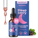 Melatonina liquida di bacca di sonno per bambini - aiuto naturale del sonno con il mirtillo e la vitamina D - migliora il sistema immunitario mentre dormono (1 Fl oz)