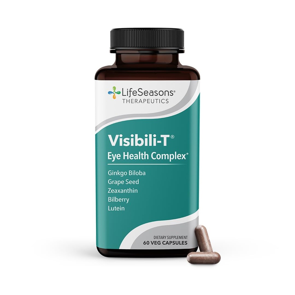 Visibili-T - Vitamin-Ergänzung für Augengesundheit & Vision-Unterstützung - Karottenwurzel, Chrom, Bilberry, Ginkgo Biloba, Grape Seed Extract, Lycopin, Vitamin A, Lutein & Zeaxanthin - 60 Kapseln