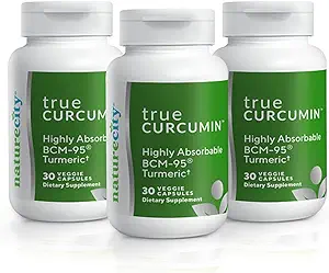 NatureCity True-Curcumin Supplément curcuma hors OGM Tumeric et Curcumin 500mg Capsules Curcuma Suppléments vitaminiques