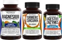 FarmHaven Magnésium Glycinate & Malate Complex w/Vitamine D3 & Curcumine curcumine avec Pepper Noir BioPerine et enzymes digestives avec 18 probiotiques et herbes
