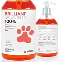 Brillianter Lachsöl für Hunde, Katzen & Welpen | Omega 3 Fischöl Liquid Supplement mit DHA, EPA Fatty Acids | Unterstützt Haut und Mantel, Immunsystem & Joint Function | Hofseth BioCare (10oz)