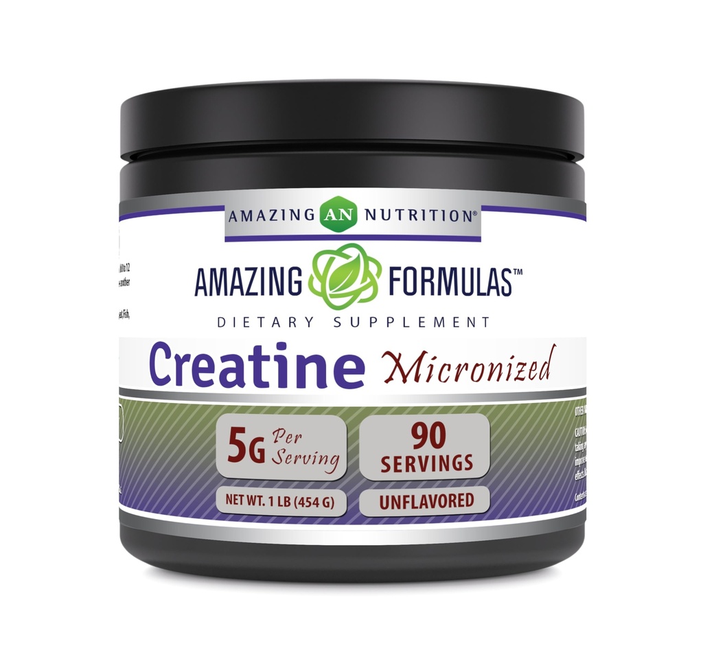 Erstaunliche Formeln Mikronisierte Kreatin-Monohydrat-Pulver-Ergänzung | 5000 mg pro Servieren | Ideal Pre & Post Workout-Ergänzung | Made in USA (1 LB, Unflavored)