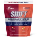 Real Ketones BHB Exogenous Ketones Drink Mix Packets Keto Electrolytes Powder Packets No Sugar with 4 Main Fasting Electrolytes Plus Hydrating Patented Keto BHB - 7 Count Peach, Mixed Berry