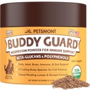 Petmont Buddy Guard for Lumps and Bumps, Lipoma for Dogs & Cats, brevetto Pending Organic 8 Mushroom Powder Blend Natural Dog Probiotic & Immune Support Chaga, Reishi, Lion's Mane, Turkey Tail Mushroom