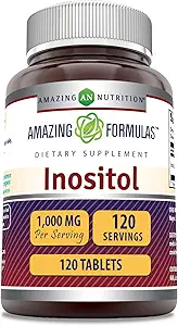 Erstaunliche Formeln Inositol Ergänzung | 1000 Mg pro Servieren | 250 Tabletten | Non-GMO | Gluten-Free | Made in USA