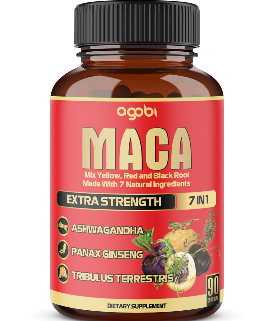 Maca Root Capsules - Unterstützt natürliche Gesundheit - Energie - Performance & Mood Supplement - Enhanced Blood Flow 3-Month Supply