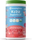 Stupefacente erba Kidz Superfood: Vegan Protein & Probiotics per i bambini con barbabietola Root Powder & 1/2 Cup of Leafy Greens, Strawberry Blast, 15 Servings