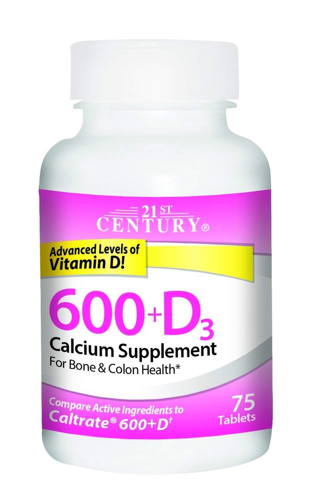 Calcium 600+D3 Tablet 600mg-800U 75 Count (2 Packung)