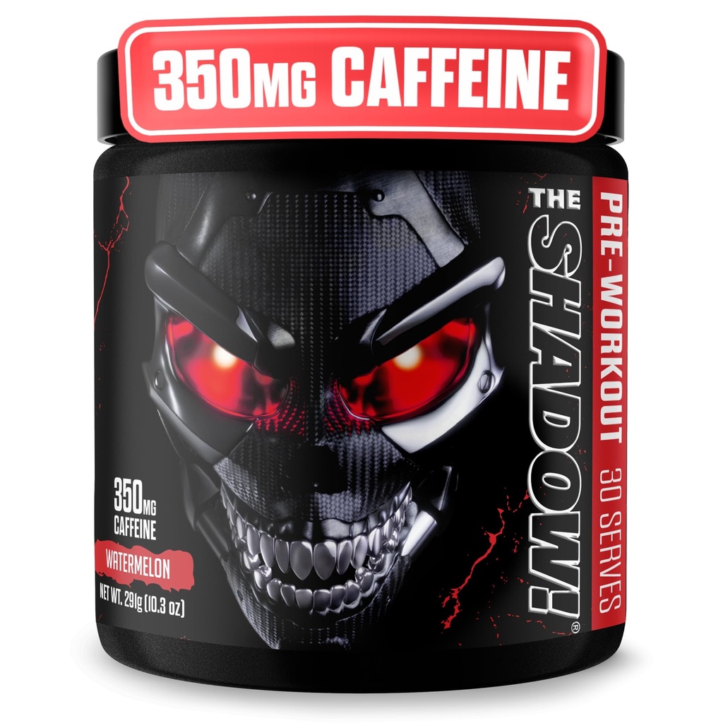 JNX SPORTS The Shadow! 350mg de Caffeine Hard Core Preworkout - Pastèque 30 Servants.