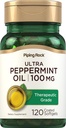 Piping Rock Peppermint olio Softgel capsule | 50mg | 120 pillole | Therapeutic Grade Extract | Non-GMO, Gluten Free Supplement
