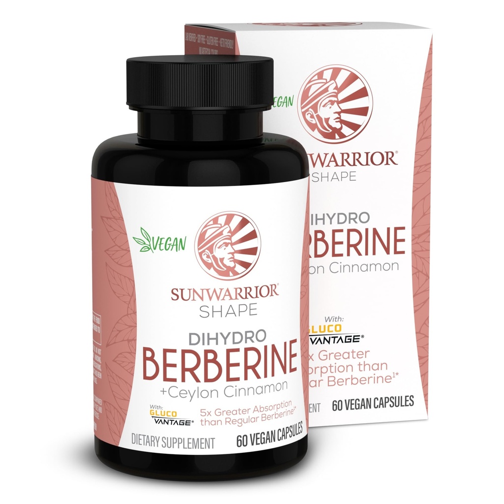 Sunwarrior Berberine Supplement Ceylon Cinnamon DihydroBerberine Kapseln 60 Count Bottle 30 Servierungen
