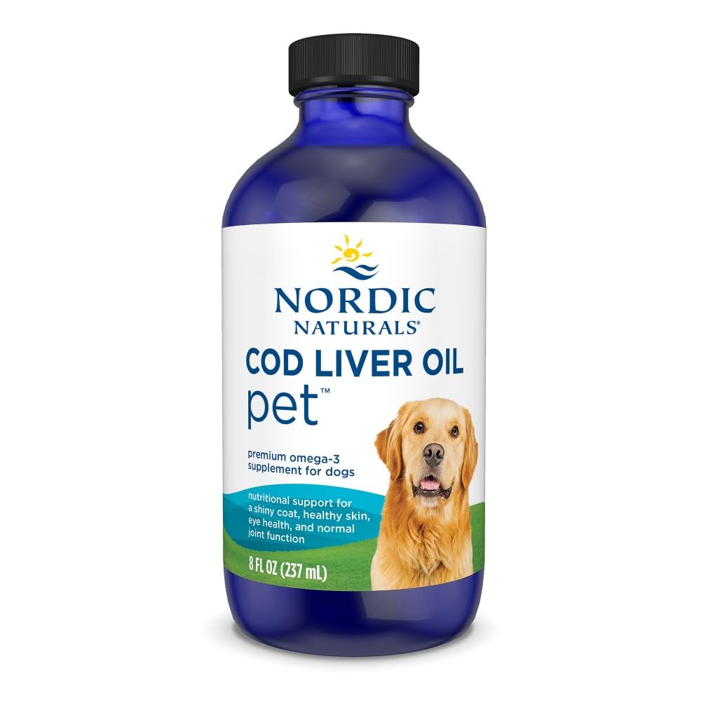 Nordic Naturals Pet Cod Leberöl, nicht aromatisiert - 8 oz - 1048 mg Omega-3 pro Teelöffel - Fischöl für Hunde mit EPA & DHA - fördert Haut, Mantel und Immungesundheit