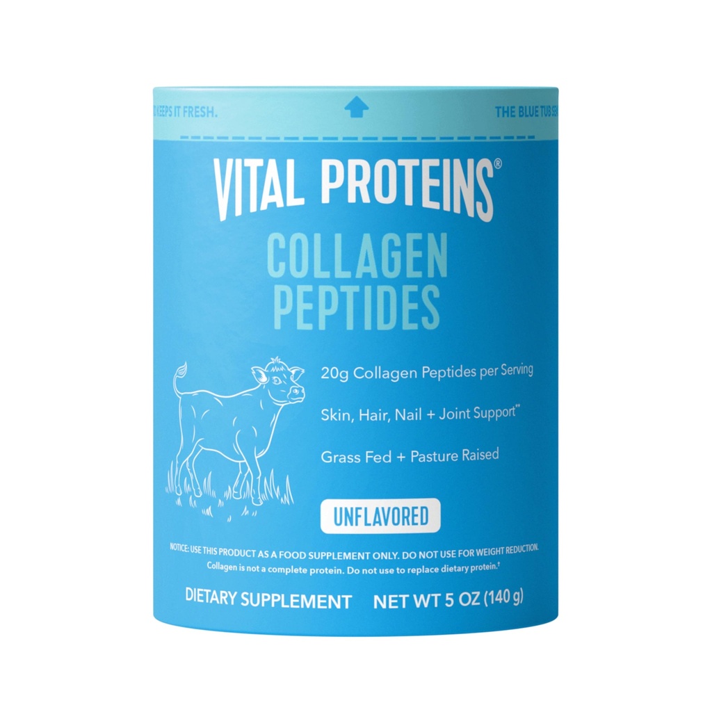 Proteine vitali Collagene Peptides Polvere Supplemento per la salute o il supporto dell'unghia dei capelli della pelle - Collage idrolizzato - non aromatizzato, 7 Serve