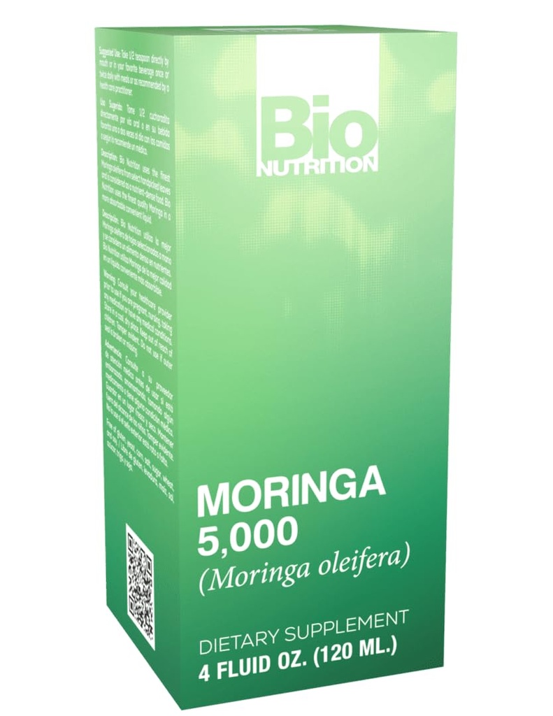 Bio Nutrition Moringa Liquid Herbal Supplement 4 Fluid Ounces | Nutrient Dense | High in Antioxidants | Include Quercetin | Promuove una forte salute digestiva | Boost immunitario