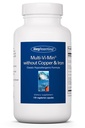 Allergy Research Group Multi-Vi-Min Without Copper & Iron - Multivitamin for Men & Women, Mineral Complex, Active Nutrients, with Iodine - 150 Count