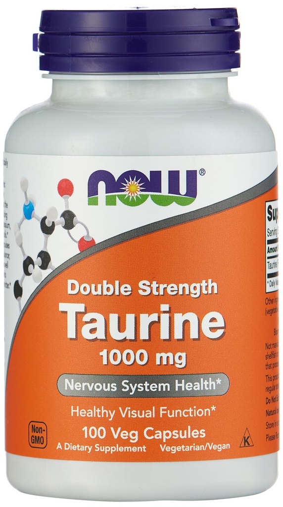 NOW Foods by Now Doppia resistenza Taurine Nervous System Health 1000mg 100 Capsule