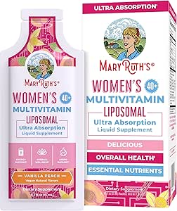 MaryRuth Organics Multivitamin per le donne 40 | Womens Multivitamin Liposomal | Integratore di supporto immunitario | Integratori energetici & Sleep Aid | Multivitaminico metilato | Vegan | Sugar Free | 14 Serve